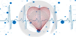 Composite image of vector image of?Â? 3d heart shape